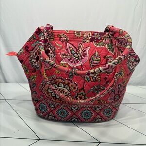 Vera Bradley Pink Floral Quilted Shoulder Bag